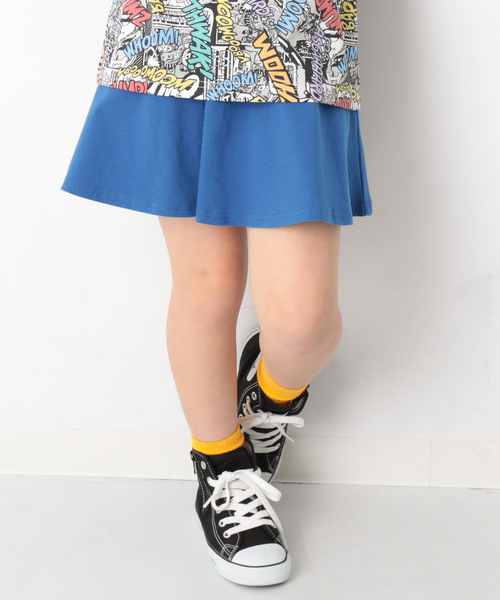 devirock（デビロック）の「ポケット付き 無地1分丈スカッツ（スカート・キッズ・ヘザーチャコール/レッド系その他2/ブラック/ネイビー/イエロー/ブルー/ライトパープル/ラベンダー/レッド系その他/ピンク系その他・120cm/80ｃｍ/90cm/95cm/110cm/100cm/130cm/140cm/150cm/160cm）」の5枚目の写真