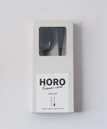 GLOBAL FORME CONCRETE（グローバルフォルムコンクリート）の「ホーローギフトボックス　ブラン/ノワール　デザートサイズ２ｐｃ（カトラリー）」