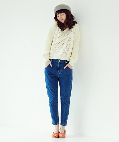Another Edition(アナザーエディション)の「【WEB限定】ae LOW CROTCH DNM 5POC # ◆(デニムパンツ・レディース・ライトブルー/コバルトブルー/ネイビー・LARGE/SMALL/MEDIUM)」の6枚目の写真