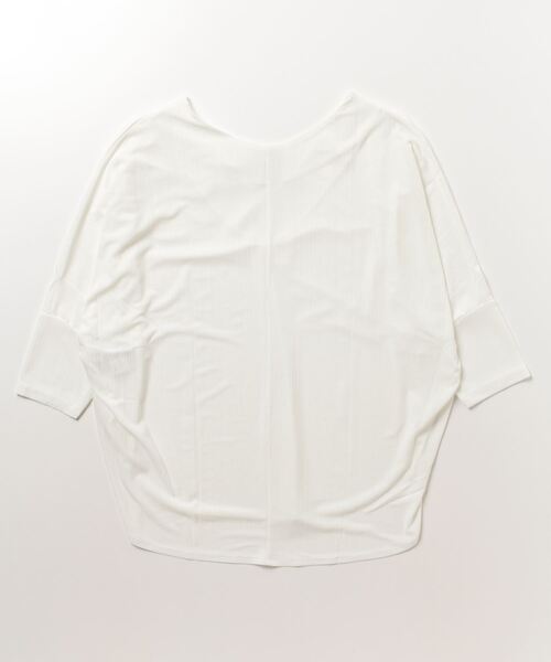 B.I.D.（ビーアイディー）の「BID / Rib地 V-Neck Tee Blouse（シャツ/ブラウス・レディース・ブラック/グレー/オフホワイト/グレイッシュベージュ・FREE）」の6枚目の写真