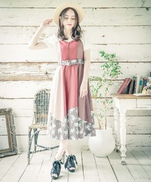 働く女子のWork Wear WORKスモックWide ワンピース（プリント） 働く女子のWork Wear WORKスモックWide ワンピース（プリント）