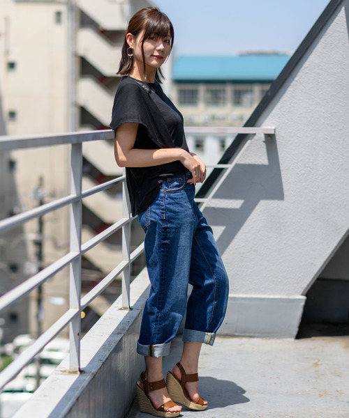 Wordtrobe(ワードトローブ)の「【wordtrobe】30/- TR天竺 刺繍PO(Tシャツ/カットソー)」|ブラック