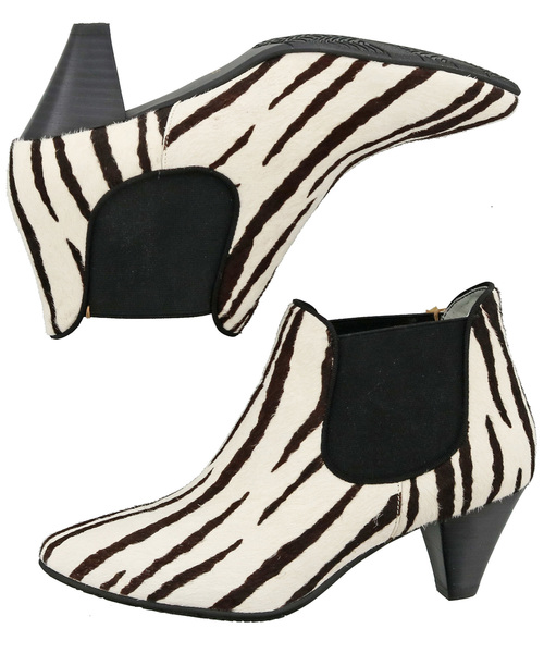 cava cava（サヴァサヴァ）の「〈cava cava（サヴァサヴァ）〉サイドゴアブーツ（ブーツ・レディース・ガンメタ/ゼブラ/ブラック/レオパード・24.5cm/23.5cm/23.0cm/24.0cm/22.5cm）」の6枚目の写真