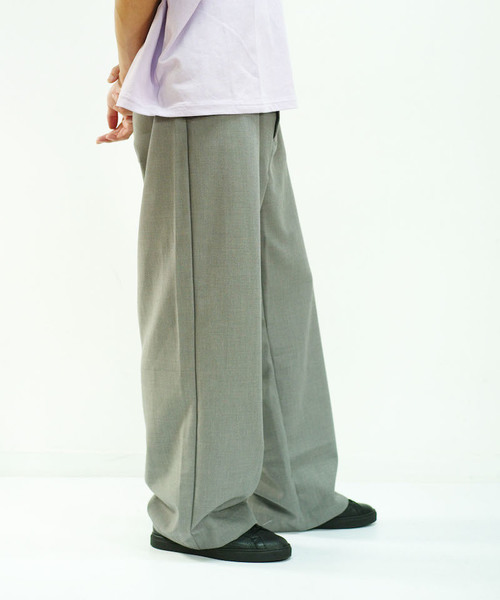 bukht（ブフト）の「「EXCLUSIVE」 bukht WIDE TROUSER（スラックス・メンズ・ブラック/グレー・S/M）」の13枚目の写真