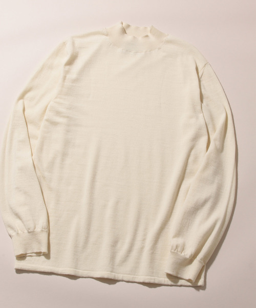 ADAM ET ROPE'（アダムエロペ）の「【山形ニット】カシミヤHGモックネックニット（ニット/セーター・メンズ・グレー/オフホワイト/ブラウン系その他2・M/L）」の7枚目の写真