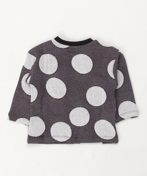 Caldia（カルディア）の「ふくれドットジャガードＴシャツ（Tシャツ/カットソー・キッズ・ブラック/ピンク・90/100/110/120/80/130/140）」の3枚目の写真