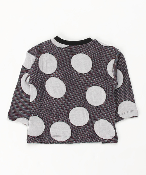 Caldia（カルディア）の「ふくれドットジャガードＴシャツ（Tシャツ/カットソー・キッズ・ブラック/ピンク・90/100/110/120/80/130/140）」の5枚目の写真