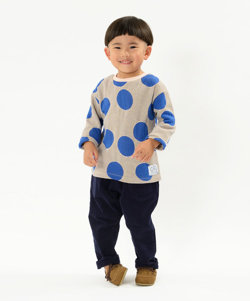 Caldia（カルディア）の「ふくれドットジャガードＴシャツ（Tシャツ/カットソー・キッズ・ブラック/ピンク・90/100/110/120/80/130/140）」の4枚目の写真