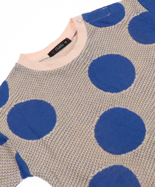 Caldia（カルディア）の「ふくれドットジャガードＴシャツ（Tシャツ/カットソー・キッズ・ブラック/ピンク・90/100/110/120/80/130/140）」の7枚目の写真