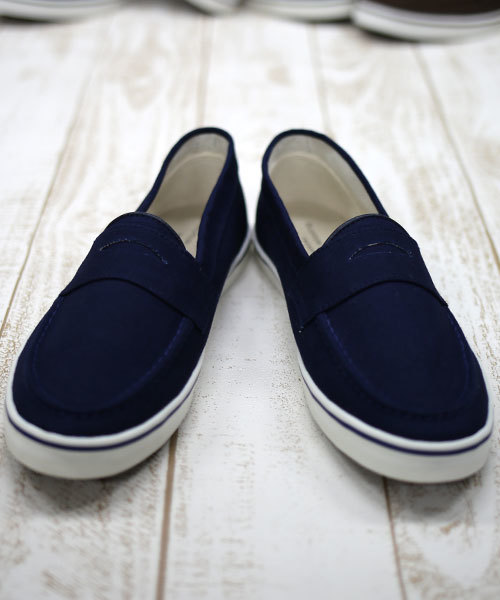 green label relaxing(グリーンレーベルリラクシング)の「GLR CANVAS ローファー ◆(その他シューズ・メンズ・ホワイト/ブラック/ネイビー/ダークブラウン・42/40/41/43)」の4枚目の写真