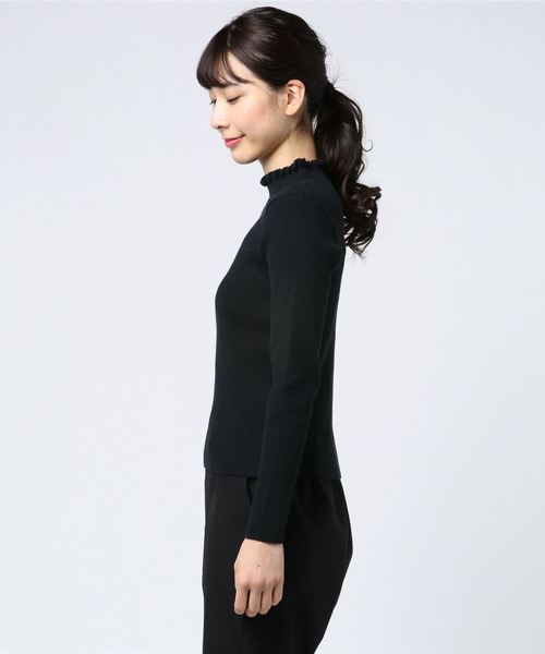 WEGO（ウィゴー）の「WEGO/刺繍ロゴフリルニット（ニット/セーター・レディース・アイボリー/ブラック・FREE）」の20枚目の写真