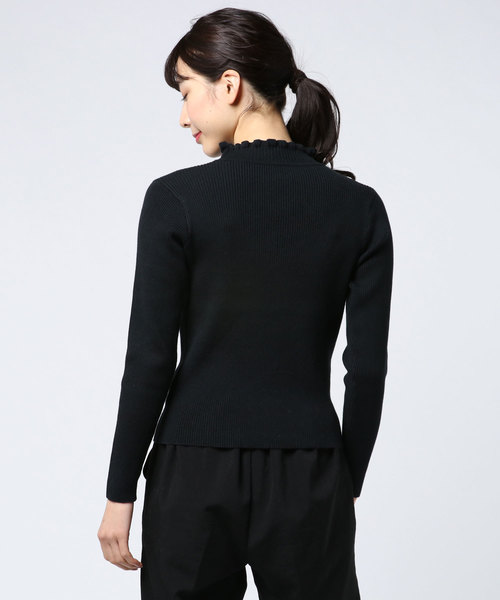 WEGO（ウィゴー）の「WEGO/刺繍ロゴフリルニット（ニット/セーター・レディース・アイボリー/ブラック・FREE）」の21枚目の写真