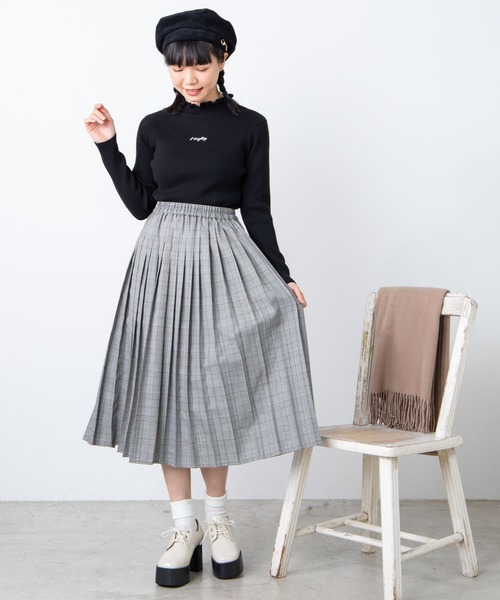 WEGO（ウィゴー）の「WEGO/刺繍ロゴフリルニット（ニット/セーター・レディース・アイボリー/ブラック・FREE）」の11枚目の写真