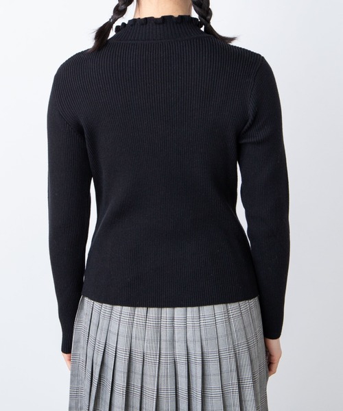 WEGO（ウィゴー）の「WEGO/刺繍ロゴフリルニット（ニット/セーター・レディース・アイボリー/ブラック・FREE）」の6枚目の写真