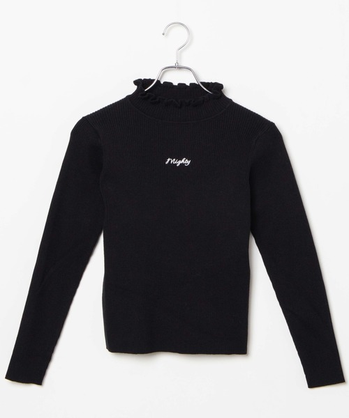 WEGO（ウィゴー）の「WEGO/刺繍ロゴフリルニット（ニット/セーター・レディース・アイボリー/ブラック・FREE）」の12枚目の写真