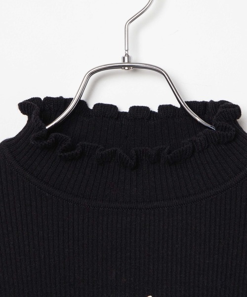 WEGO（ウィゴー）の「WEGO/刺繍ロゴフリルニット（ニット/セーター・レディース・アイボリー/ブラック・FREE）」の17枚目の写真