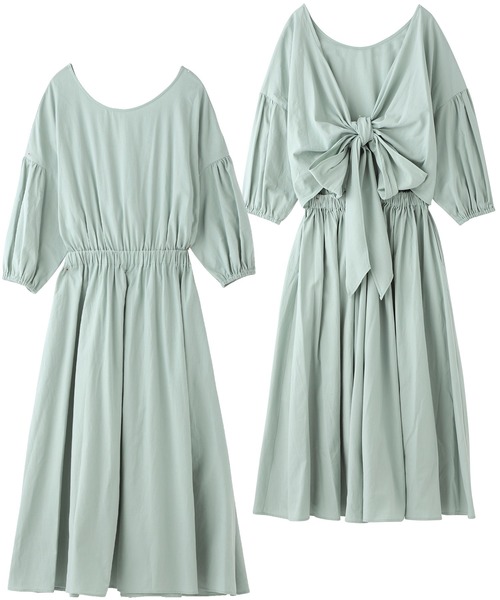 MILKFED.(ミルクフェド)の「2WAY RIBBON DRESS(ワンピース・レディース・ブラック/ピンク/ブルー・ONE SIZE)」の4枚目の写真