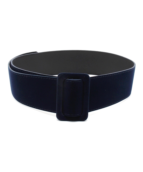 WEGO（ウィゴー）の「WEGO/ベロア太ベルト（ベルト・レディース・ブラック/ダークグリーン/ネイビー/ワイン・FREE）」の3枚目の写真