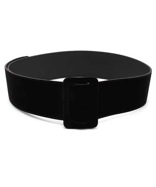 WEGO（ウィゴー）の「WEGO/ベロア太ベルト（ベルト・レディース・ブラック/ダークグリーン/ネイビー/ワイン・FREE）」の2枚目の写真