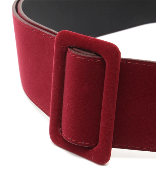 WEGO（ウィゴー）の「WEGO/ベロア太ベルト（ベルト・レディース・ブラック/ダークグリーン/ネイビー/ワイン・FREE）」の7枚目の写真