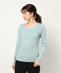 KOBE LETTUCE | 袖スリット・バックオープン　2typeリブニットトップス(ニット/セーター)