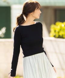 KOBE LETTUCE | 袖スリット・バックオープン　2typeリブニットトップス(ニット/セーター)