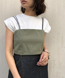 &g'aime | 【&g'aime】ビスチェセットTシャツ(Tシャツ/カットソー)