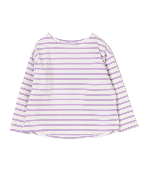 SHIPS Days(シップスデイズ)の「SHIPS Days STANDARD:バスクボーダーTee◇(Tシャツ/カットソー・レディース・ホワイト/ベージュ/ラベンダー/ネイビー・M~L/S~M)」の4枚目の写真
