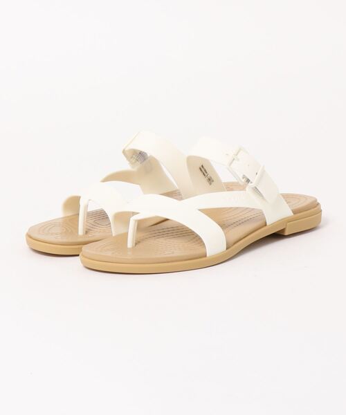 crocs(クロックス)の「クロックス crocs クロックス トゥルム トウ ポスト サンダル ウィメンcrocs tulum toe post sandal w(サンダル・レディース・ブラック/レッド系その他/ブラウン/ホワイト/レオパード・24cm/25cm/21cm/22cm/23cm)」の2枚目の写真