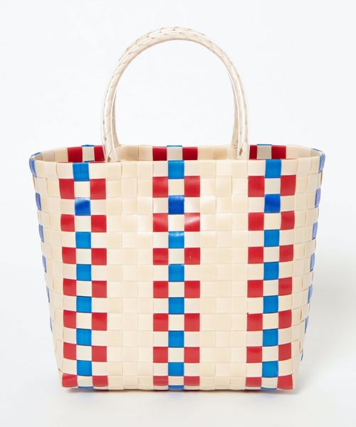 WEGO（ウィゴー）の「WEGO/カラフルメルカドバッグ（トートバッグ・レディース・ピンク/レッド/ブルー/ベージュ/ブラック/その他2/その他1・FREE）」の3枚目の写真