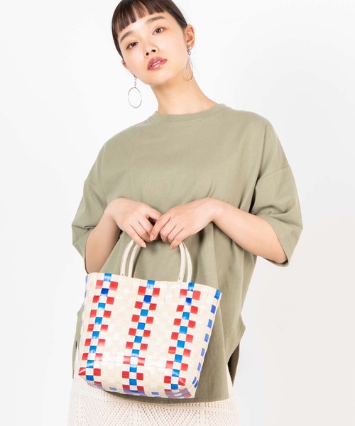 WEGO（ウィゴー）の「WEGO/カラフルメルカドバッグ（トートバッグ・レディース・ピンク/レッド/ブルー/ベージュ/ブラック/その他2/その他1・FREE）」の16枚目の写真