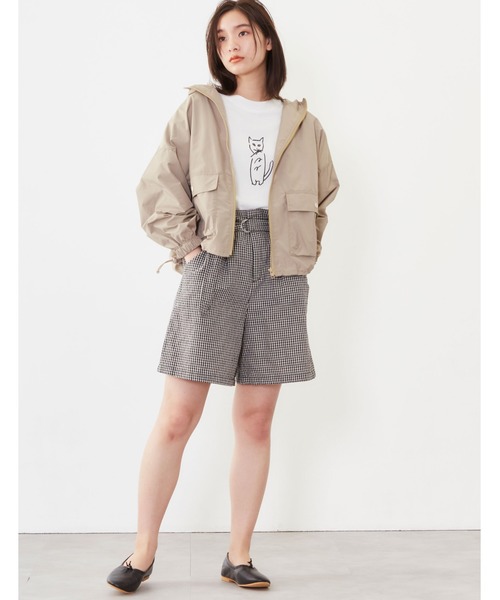 POU DOU DOU（プードゥドゥ）の「フーディブルゾン（ブルゾン・レディース・ベージュ/ネイビー/オレンジ・3）」の10枚目の写真