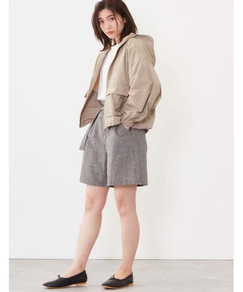 POU DOU DOU（プードゥドゥ）の「フーディブルゾン（ブルゾン・レディース・ベージュ/ネイビー/オレンジ・3）」の11枚目の写真