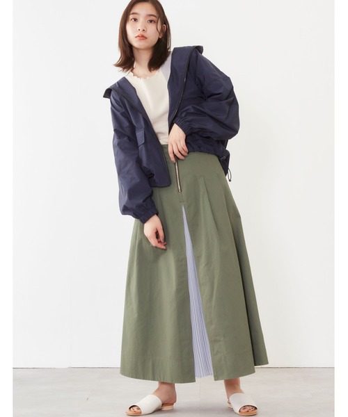 POU DOU DOU（プードゥドゥ）の「フーディブルゾン（ブルゾン・レディース・ベージュ/ネイビー/オレンジ・3）」の15枚目の写真