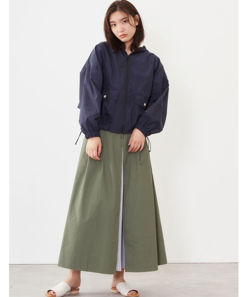 POU DOU DOU（プードゥドゥ）の「フーディブルゾン（ブルゾン・レディース・ベージュ/ネイビー/オレンジ・3）」の16枚目の写真