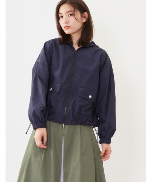 POU DOU DOU（プードゥドゥ）の「フーディブルゾン（ブルゾン・レディース・ベージュ/ネイビー/オレンジ・3）」の19枚目の写真