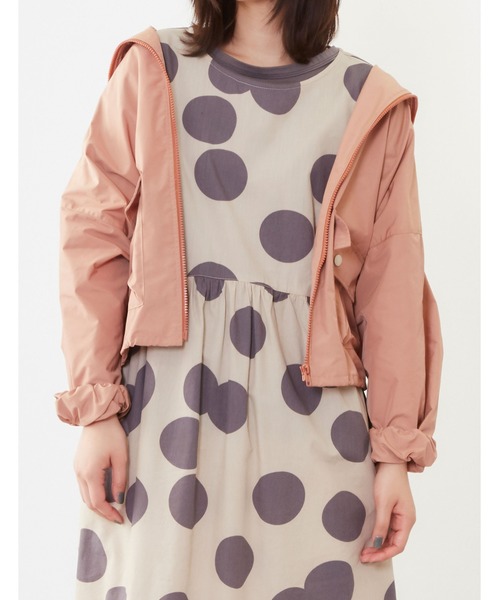 POU DOU DOU（プードゥドゥ）の「フーディブルゾン（ブルゾン・レディース・ベージュ/ネイビー/オレンジ・3）」の22枚目の写真