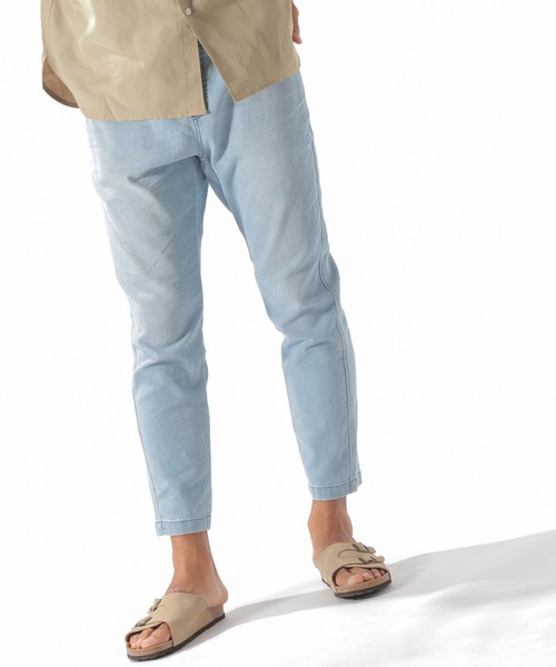 BAYFLOW（ベイフロー）の「デニムメッシュテーパードアンクルパンツ（デニムパンツ・メンズ・ロイヤルブルー/ライトブルー・LARGE/MEDIUM/SMALL）」の19枚目の写真