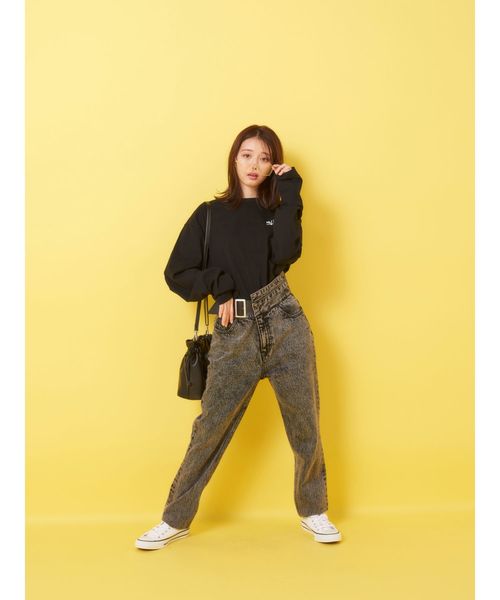 Now me. by NYLON JAPAN(ナウミーバイナイロンジャパン)の「【市川美織×オガワ】イラストロンT(Tシャツ/カットソー・レディース・ホワイト/ブラック・FREE)」の11枚目の写真