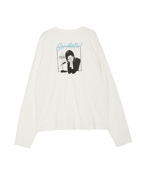 Now me. by NYLON JAPAN(ナウミーバイナイロンジャパン)の「【市川美織×オガワ】イラストロンT(Tシャツ/カットソー・レディース・ホワイト/ブラック・FREE)」の8枚目の写真