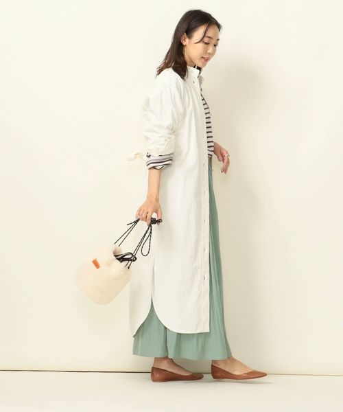 SHIPS any(シップス エニィ)の「SHIPS any: コーデュロイ オープン ロングワンピース◇(ワンピース・レディース・ネイビー/オフホワイト/ライトグリーン/キャメル・40/38/36)」の5枚目の写真