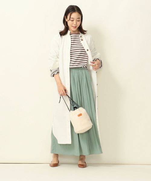 SHIPS any(シップス エニィ)の「SHIPS any: コーデュロイ オープン ロングワンピース◇(ワンピース・レディース・ネイビー/オフホワイト/ライトグリーン/キャメル・40/38/36)」の6枚目の写真