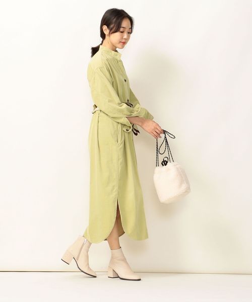 SHIPS any(シップス エニィ)の「SHIPS any: コーデュロイ オープン ロングワンピース◇(ワンピース・レディース・ネイビー/オフホワイト/ライトグリーン/キャメル・40/38/36)」の12枚目の写真
