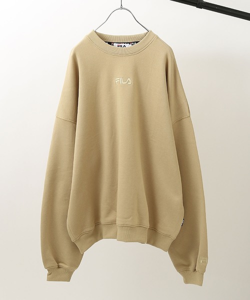 Chillfar（チルファー）の「【ZOZO限定】【別注】【FILA】ロゴ刺繍オーバーサイズスウェット【ユニセックス】（スウェット・レディース・ブルー/ブラウン/ホワイト/ベージュ・LARGE/MEDIUM）」の18枚目の写真