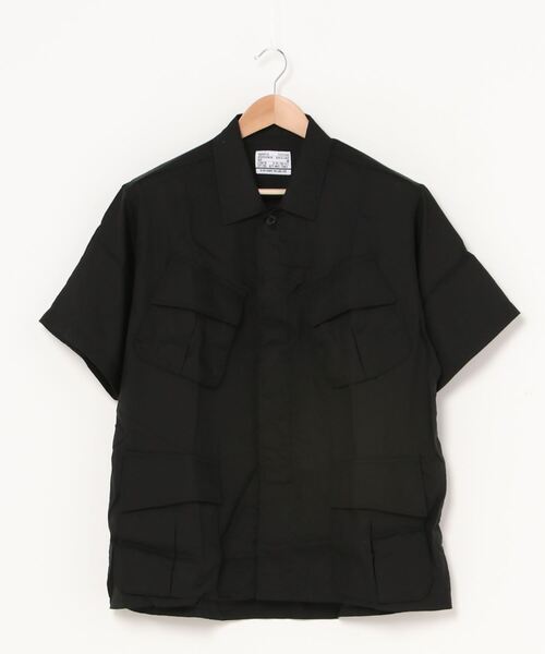 NEXUSVII（ネクサスセブン）の「【NEXUSVII】JUNGLE FATIGUE S/S SHT/RAS-NWE-S0D（シャツ/ブラウス・メンズ・ブラック/ダークグリーン・LARGE/MEDIUM/LL）」の2枚目の写真