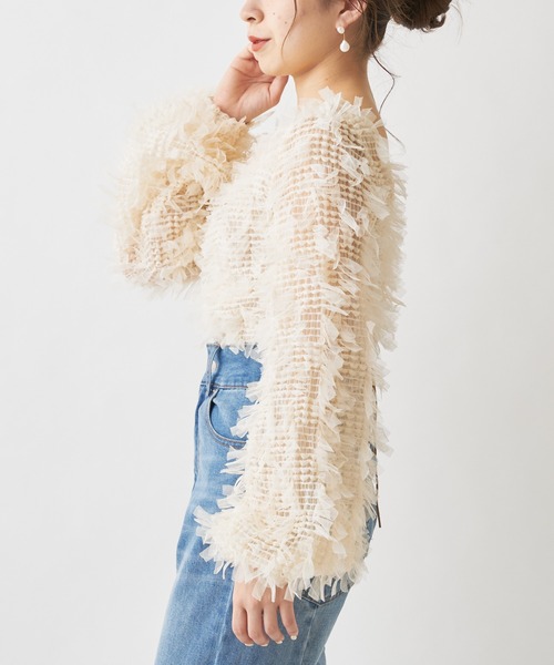 Chico(チコ)の「ファンシーシャーリング長袖2wayトップス(シャツ/ブラウス・レディース・ブラック/ライトベージュ/ピンクベージュ・FREE)」の17枚目の写真