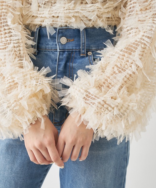 Chico(チコ)の「ファンシーシャーリング長袖2wayトップス(シャツ/ブラウス・レディース・ブラック/ライトベージュ/ピンクベージュ・FREE)」の21枚目の写真