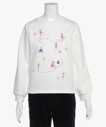 kate spade new york kids（ケイトスペードニューヨーク）の「ガールズ スケーティングガールズスウェットシャツ（スウェット・キッズ）」