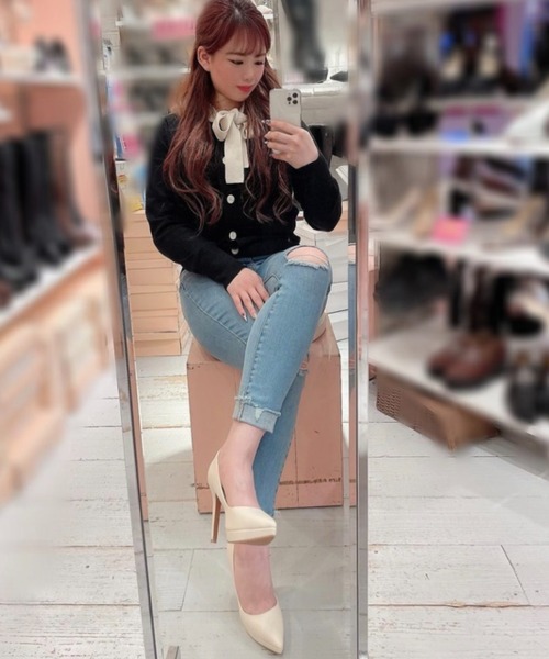 R&E（アールアンドイー）の「【R&E】ポインテッドトゥハイヒールパンプス（パンプス・レディース・ミント/アイボリー/ブラック系その他・22.0cm/24.5cm/24.0cm/22.5cm/23.0cm/23.5cm）」の9枚目の写真