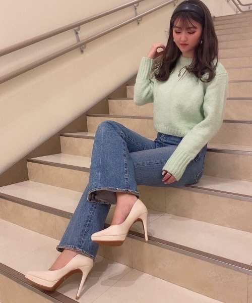 R&E（アールアンドイー）の「【R&E】ポインテッドトゥハイヒールパンプス（パンプス・レディース・ミント/アイボリー/ブラック系その他・22.0cm/24.5cm/24.0cm/22.5cm/23.0cm/23.5cm）」の11枚目の写真